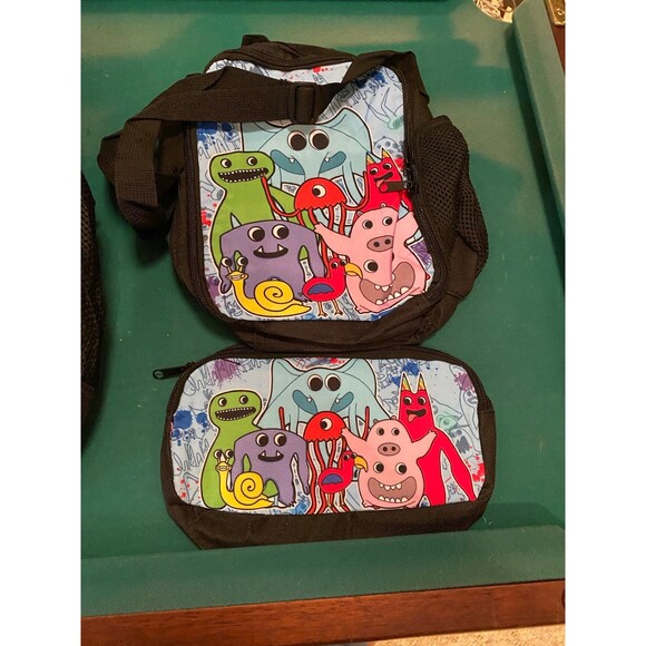 Full-size Monsters Inc set of 3: bookbag, insulated lunchbox and pencil case NIB - Picture 6 of 7